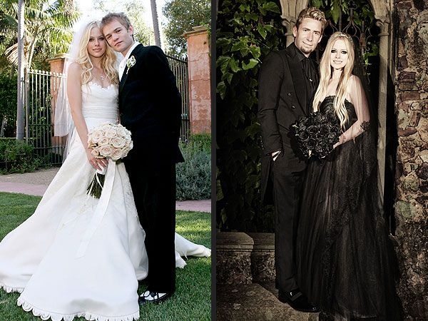 Ни белое, ни черное платье Аврил не помогло, оба брака певицы кончились печально. Фото: pinterest.com