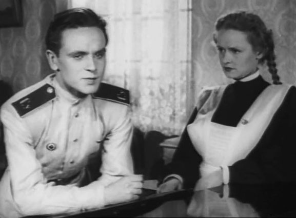 С Виктором Бирцевым в картине Николая Лебедева «Честь товарища», 1953 год