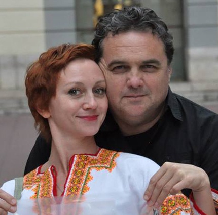 С супругом режиссером и худруком Национального театра имени Ивана Франко Станиславом Моисеевым