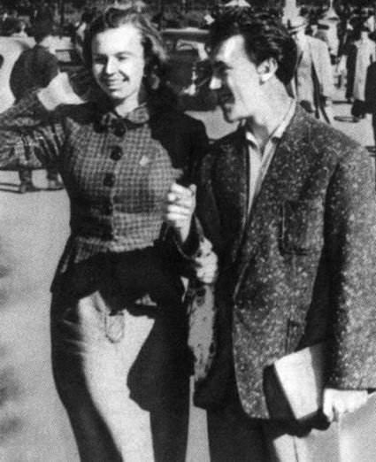 С первой женой Изой Жуковой, 50-е годы