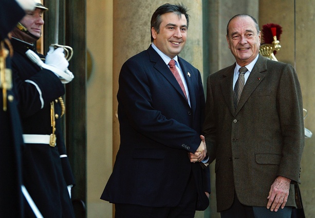 С президентом Франции Жаком Шираком, 2007 год