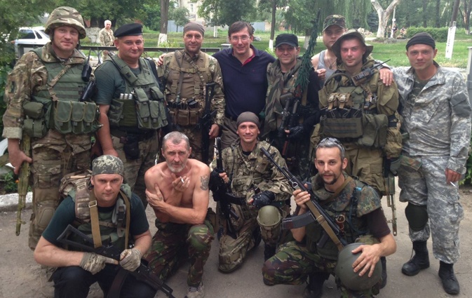 С бойцами Национальной гвардии в АТО, 2014 год