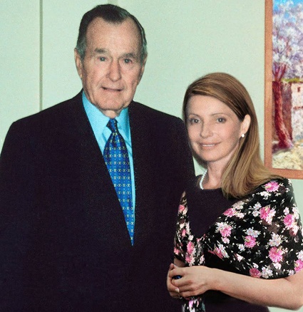 С президентом США Джорджем Бушем, 2004 год