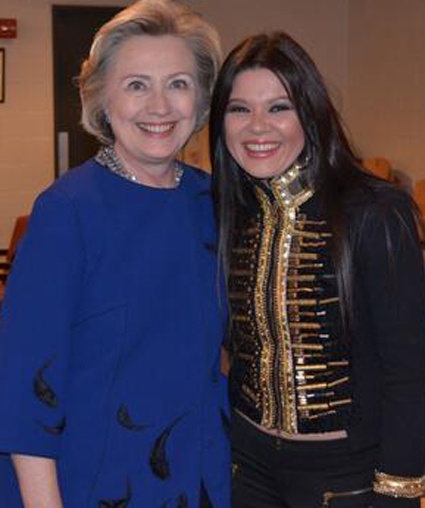 С Хиллари Клинтон в Нью-Йорке, 2014 год