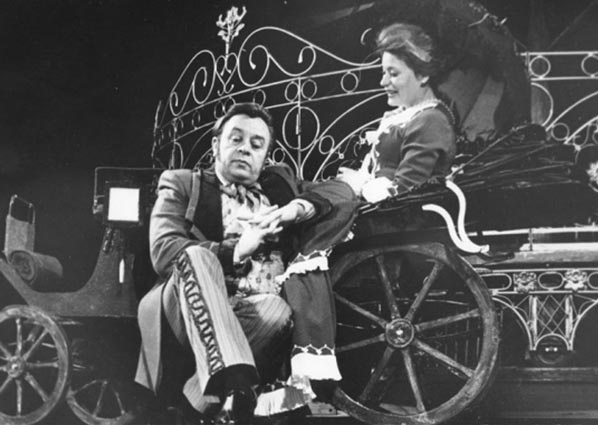 С Альбиной Матвеевой в постановке Анатолия Эфроса «Месяц в деревне», Театр на Малой Бронной, конец 70-х