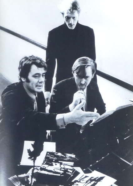 Со знаменитым оперным певцом Юрием Гуляевым и поэтом Юрием Рыбчинским, 70-е годы