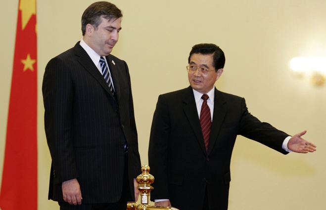 С президентом КНР Ху Цзиньтао, Пекин, 2006 год